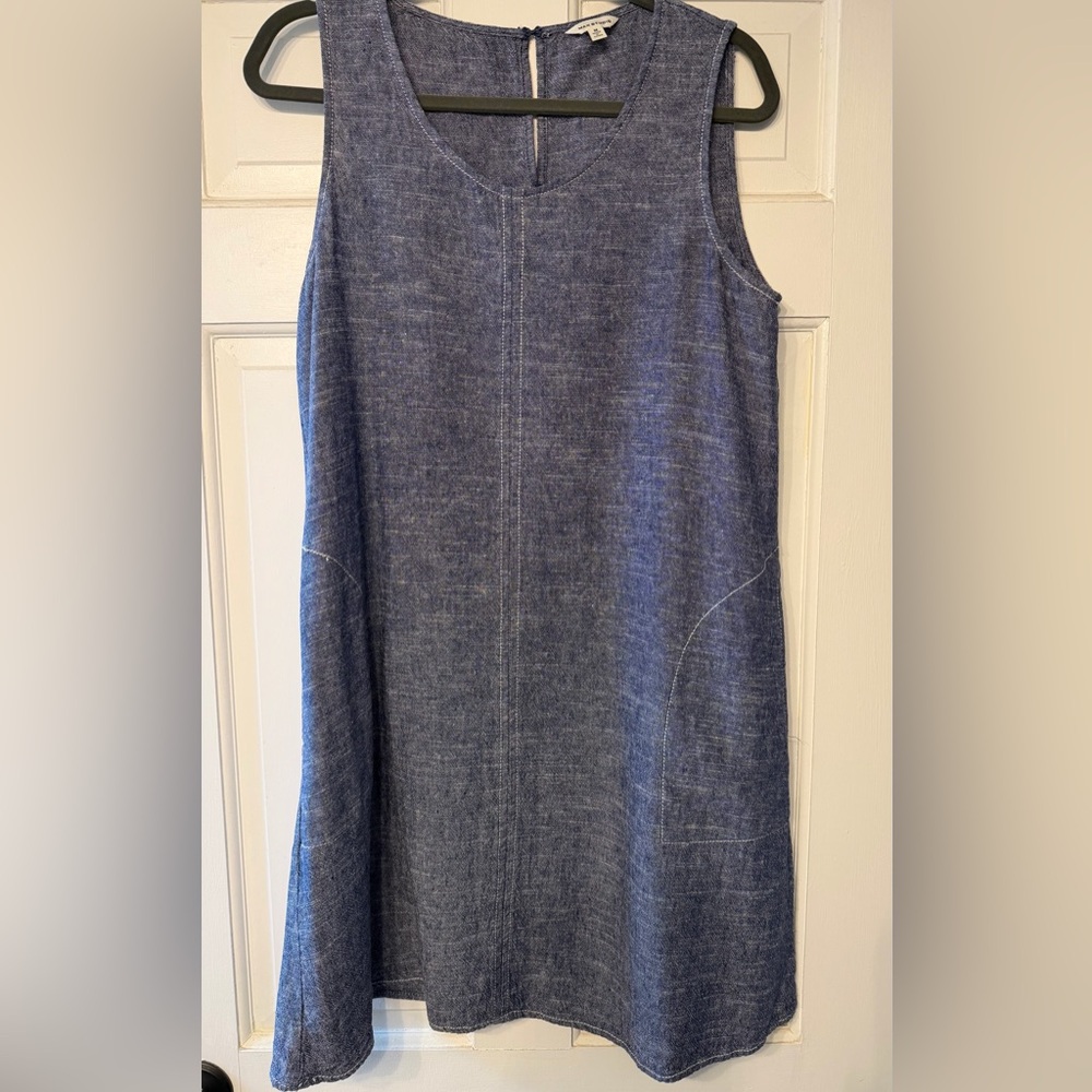 Max Studio Blue Chambray Denim Dress Size M